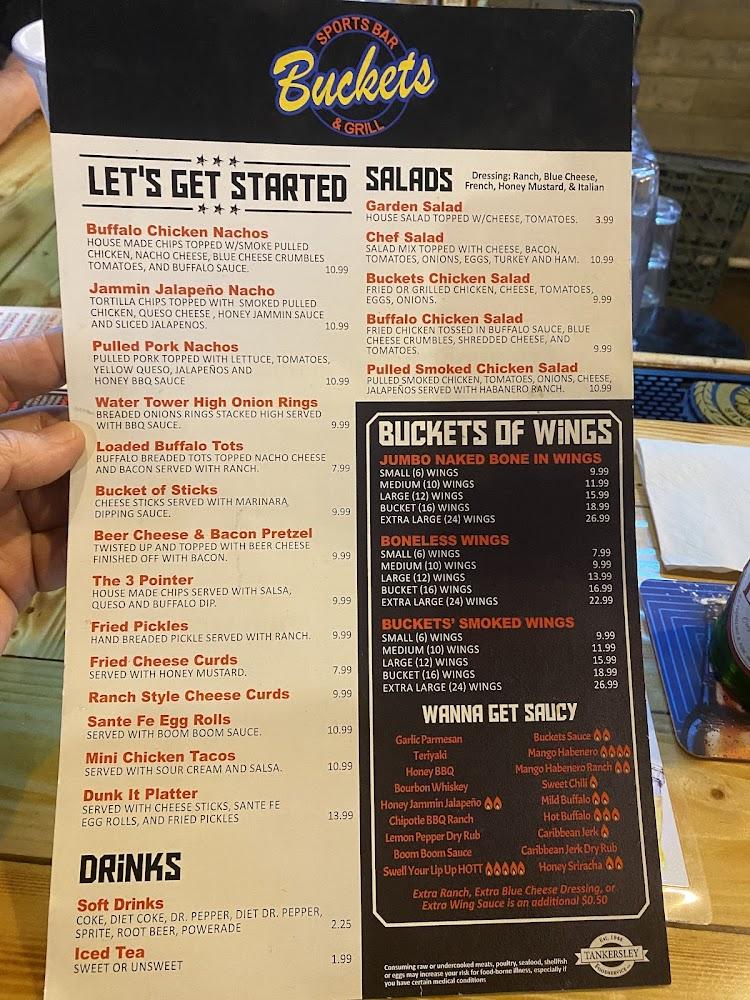Buckets Sports Bar & Grill Menu image 4